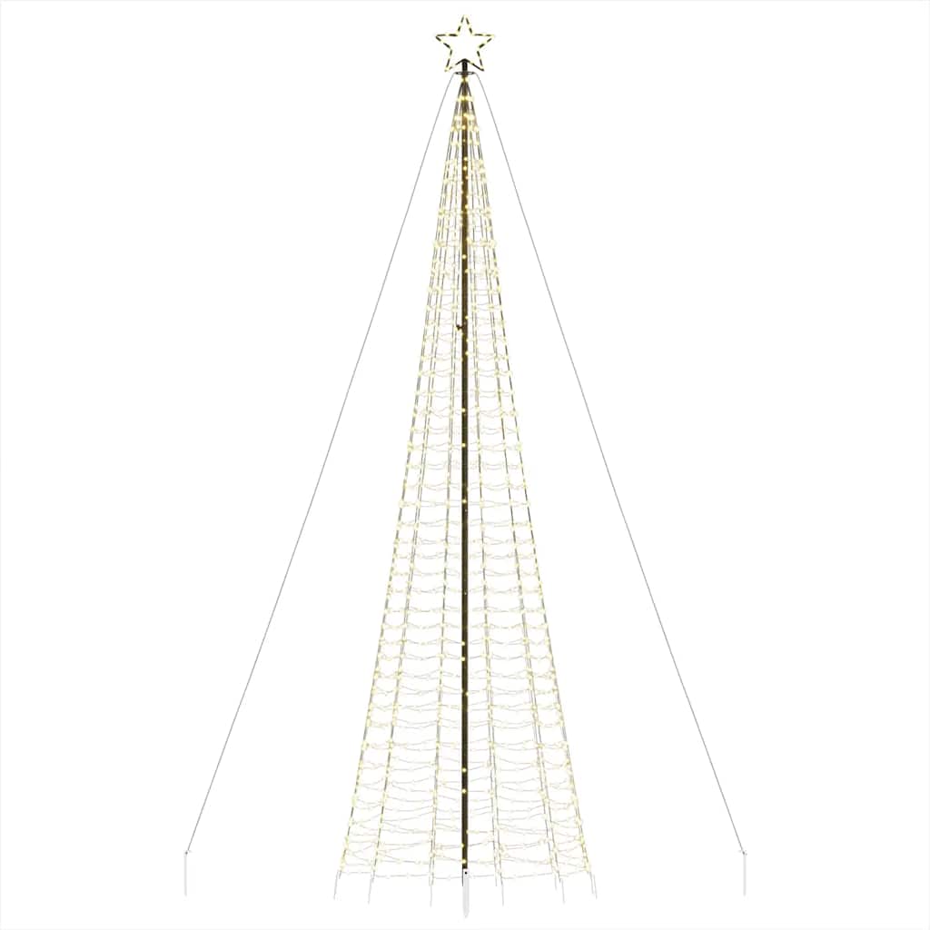 vidaXL LED Weihnachtsbaum mit Erdspießen 1534 LEDs Warmweiß 500 cm
