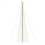 vidaXL LED Weihnachtsbaum mit Erdspießen 1534 LEDs Warmweiß 500 cm