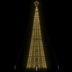 vidaXL LED Weihnachtsbaum mit Erdspießen 1534 LEDs Warmweiß 500 cm