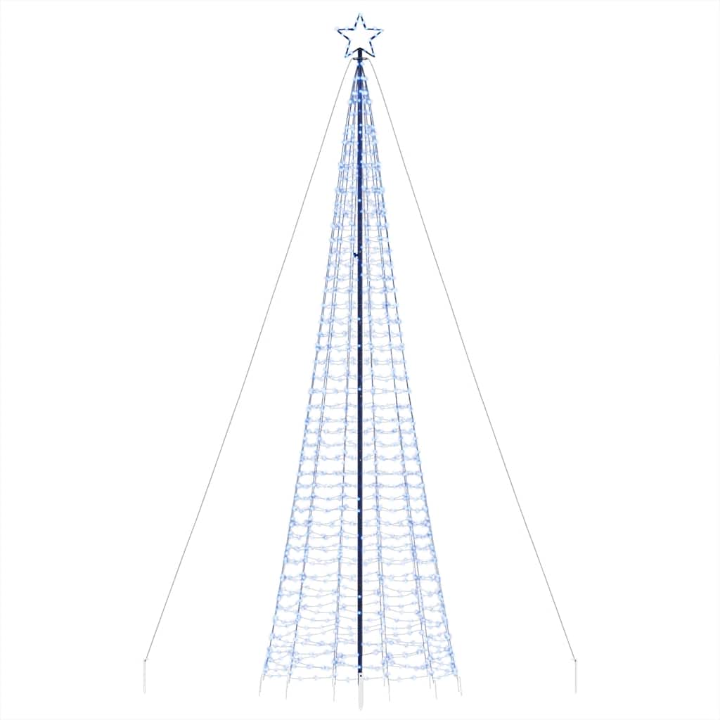 vidaXL LED Weihnachtsbaum mit Erdspießen 1534 LEDs Blau 500 cm