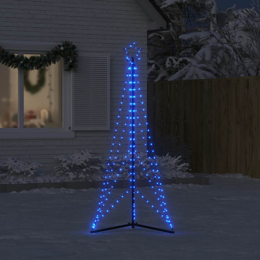 vidaXL LED Weihnachtsbaum 363 LEDs Blau 182 cm