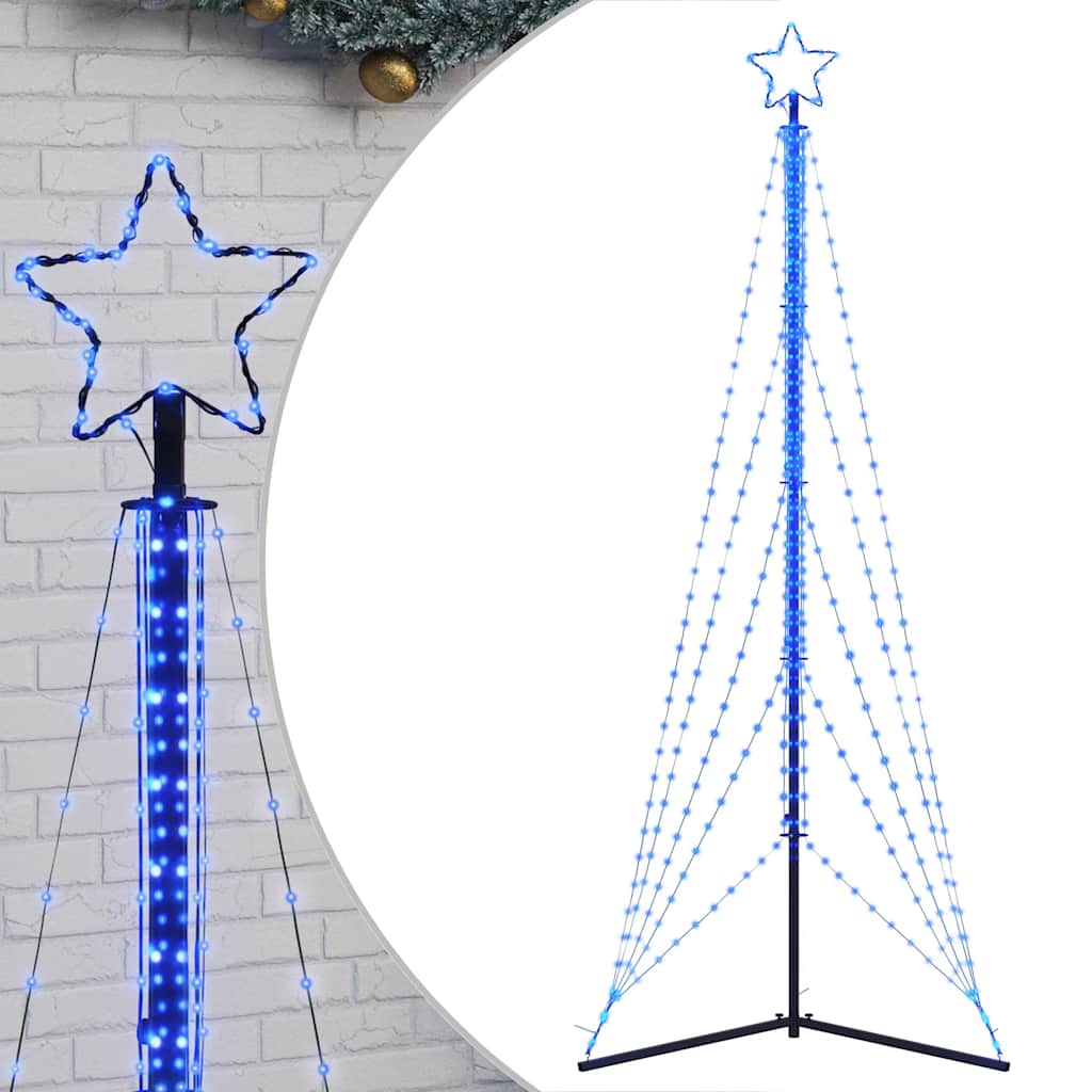 vidaXL LED Weihnachtsbaum 525 LEDs Blau 302 cm