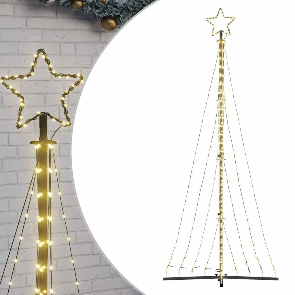 vidaXL LED Weihnachtsbaum 447 LEDs Warmweiß 250 cm