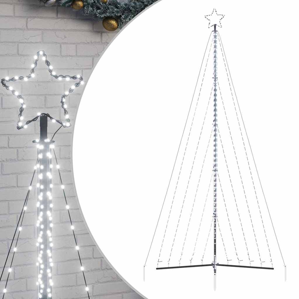vidaXL LED Weihnachtsbaum 570 LEDs Kaltweiß 399 cm