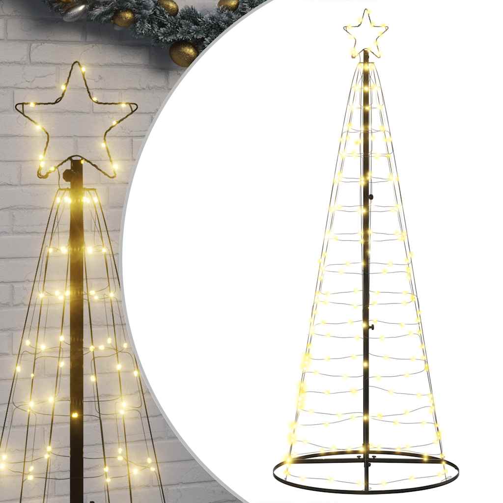 vidaXL LED Weihnachtsbaum 200 LEDs Warmweiß 180 cm