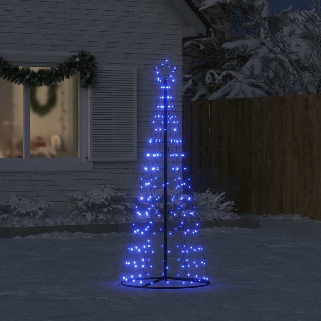 vidaXL LED Weihnachtsbaum 200 LEDs Blau 180 cm