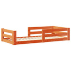 vidaXL Massivholzbett ohne matratze Wachsbraun 80x160 cm kiefernholz