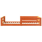 vidaXL Massivholzbett ohne matratze Wachsbraun 80x160 cm kiefernholz