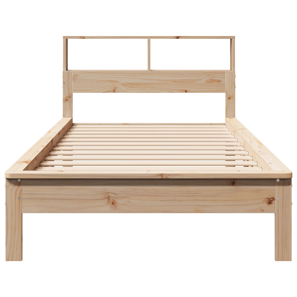 vidaXL Bücherregalbett ohne Matratze 75x190 cm Massivholz Kiefer
