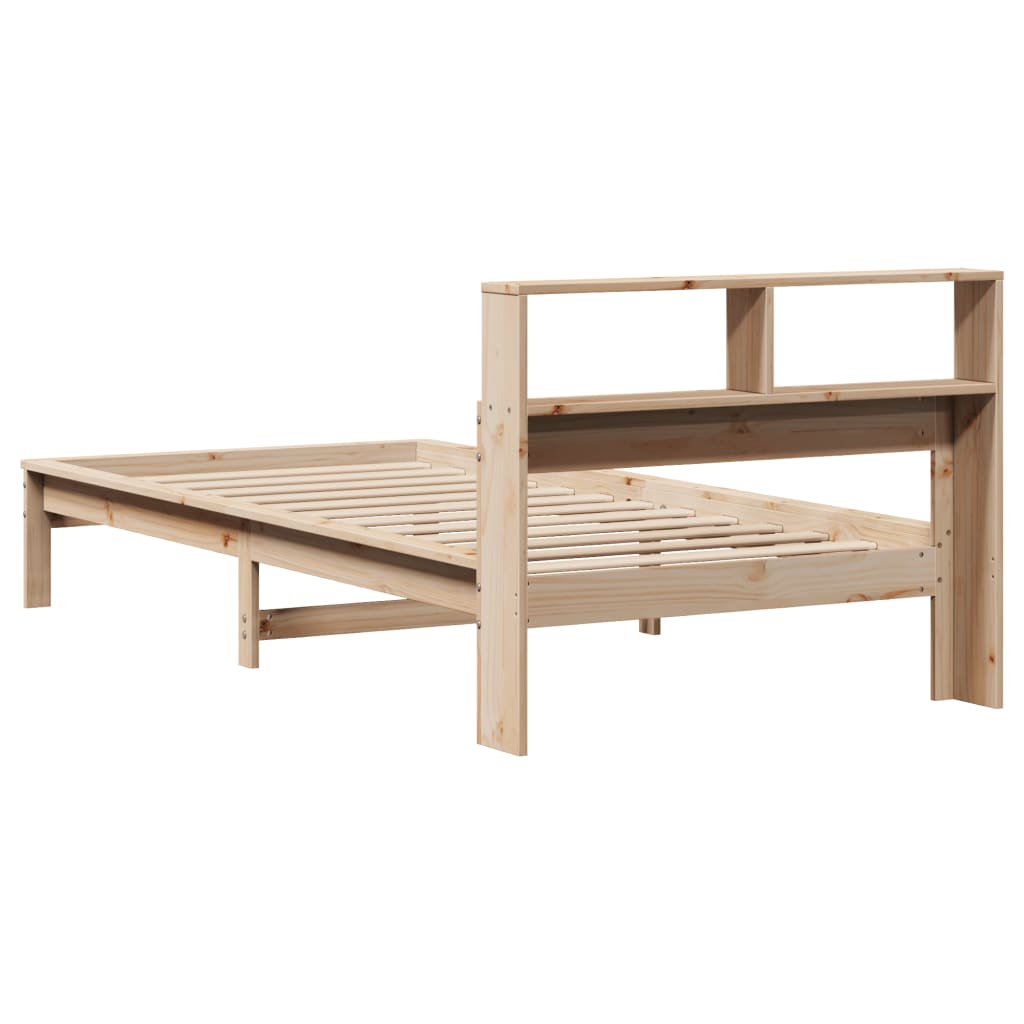 vidaXL Bücherregalbett ohne Matratze 75x190 cm Massivholz Kiefer