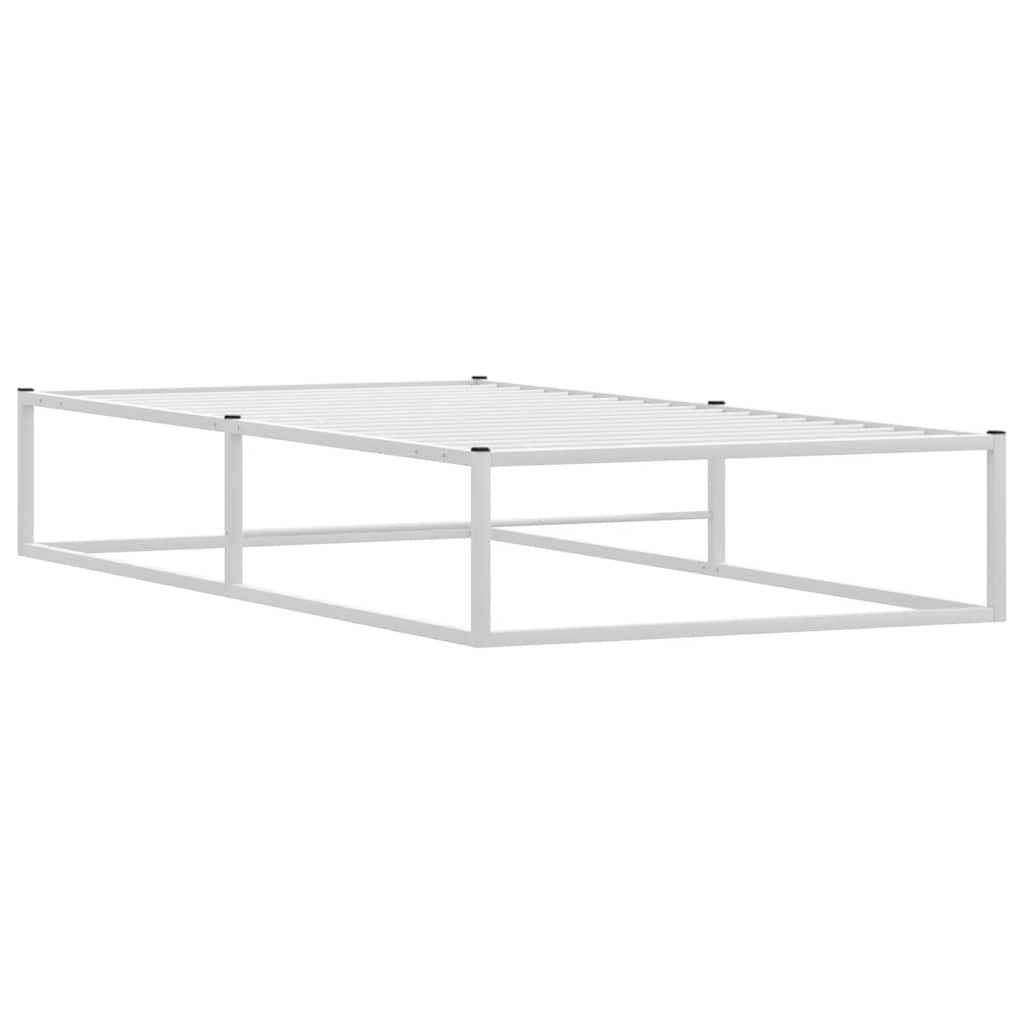 vidaXL Bettgestell ohne Matratze Weiß 90x200 cm Metall