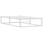 vidaXL Bettgestell ohne Matratze Weiß 90x200 cm Metall
