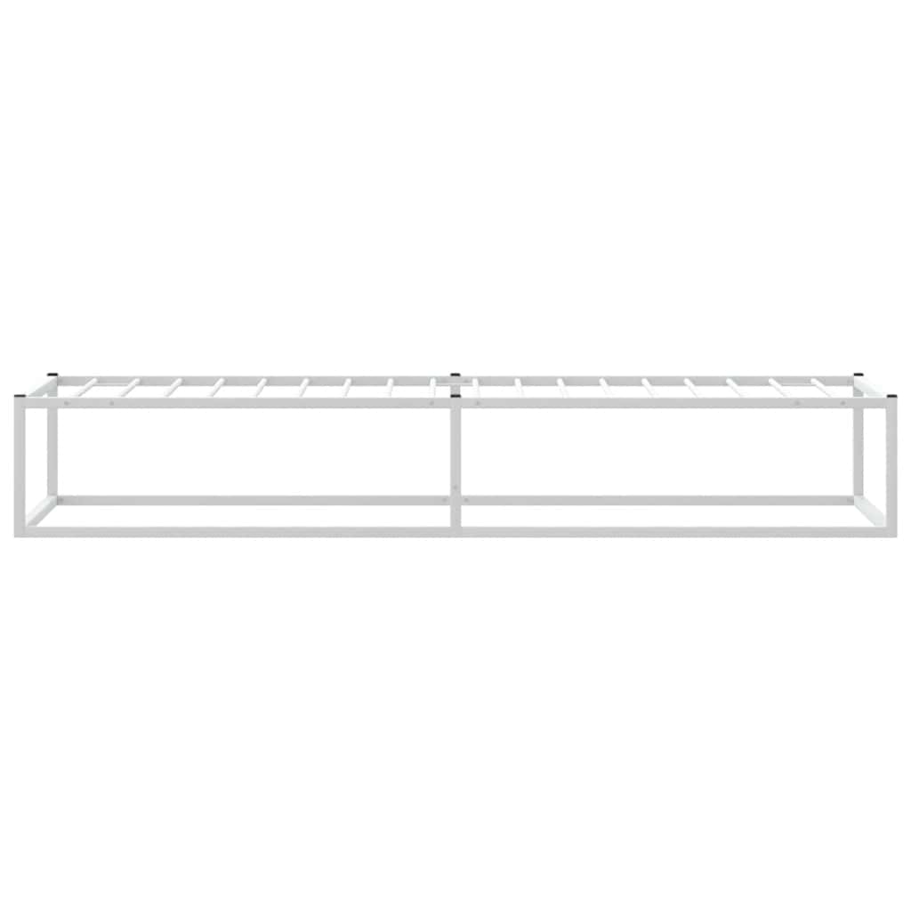 vidaXL Bettgestell ohne Matratze Weiß 90x200 cm Metall
