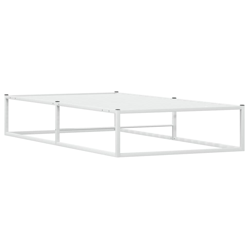 vidaXL Bettgestell ohne Matratze Weiß 90x200 cm Metall