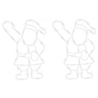 vidaXL Weihnachtsbeleuchtung Weihnachtsmann-Silhouette 2 Stk. 35 LEDs