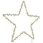 vidaXL Weihnachtsbeleuchtung Stern-Silhouette 115 LEDs Warmweiß