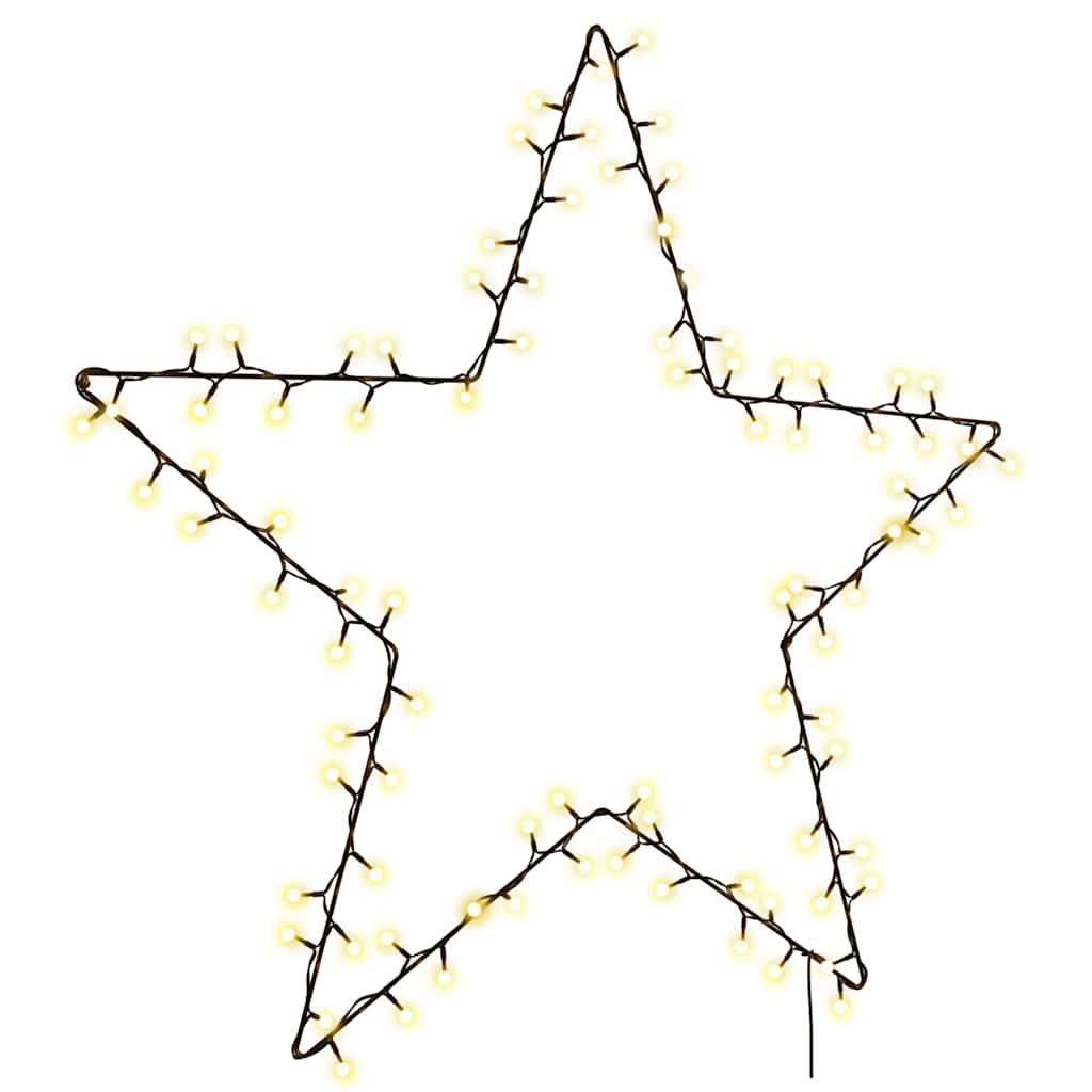 vidaXL Weihnachtsbeleuchtung Stern-Silhouette 115 LEDs Warmweiß