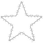 vidaXL Weihnachtsbeleuchtung Stern-Silhouette 115 LEDs Warmweiß