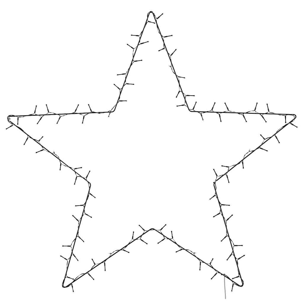 vidaXL Weihnachtsbeleuchtung Stern-Silhouette 115 LEDs Warmweiß