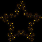 vidaXL Weihnachtsbeleuchtung Stern-Silhouette 115 LEDs Warmweiß