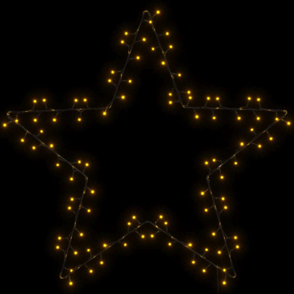 vidaXL Weihnachtsbeleuchtung Stern-Silhouette 115 LEDs Warmweiß
