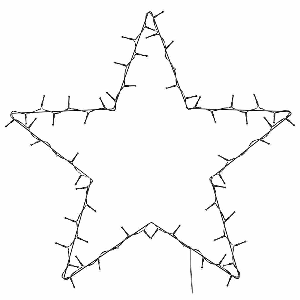 vidaXL Weihnachtsbeleuchtung Stern-Silhouette 80 LEDs Warmweiß