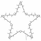 vidaXL Weihnachtsbeleuchtung Stern-Silhouette 80 LEDs Warmweiß