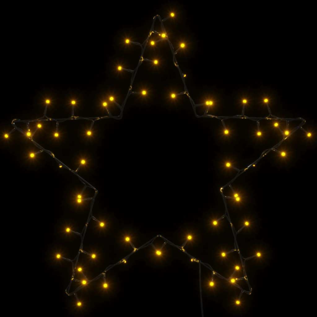 vidaXL Weihnachtsbeleuchtung Stern-Silhouette 80 LEDs Warmweiß