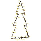 vidaXL Weihnachtsbeleuchtung Weihnachtsbaum-Silhouette 80 LEDs