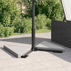 vidaXL Schirmgewichtsscheiben 2 Stk. Grau Granit Dreieckig 14 kg