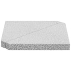 vidaXL Schirmgewichtsscheiben 2 Stk. Grau Granit Dreieckig 14 kg