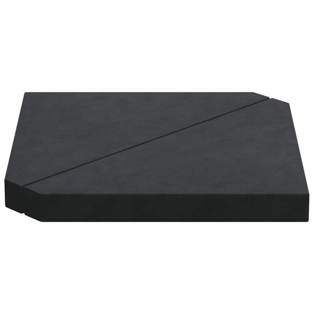 vidaXL Schirm-Gewichtsplatten 2 Stk. Schwarz Granit Dreieckig 14 kg