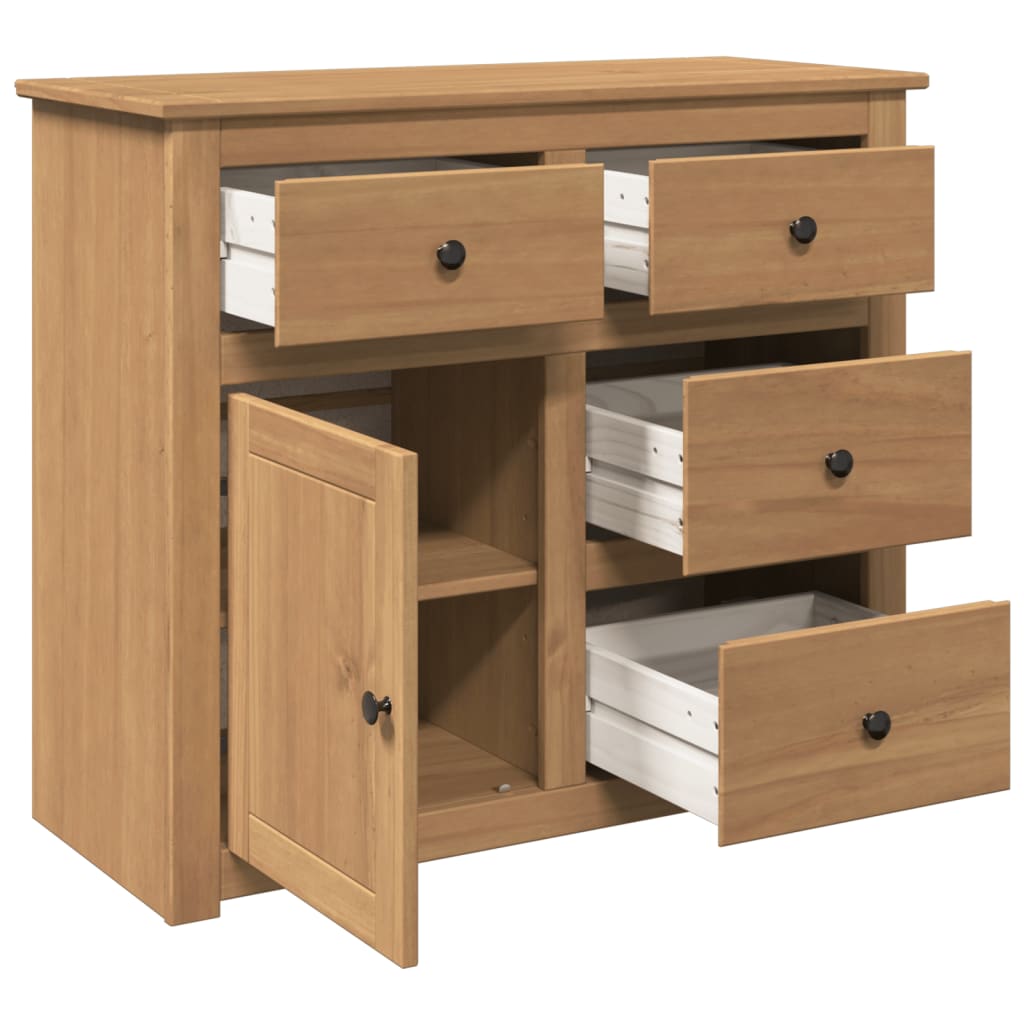 vidaXL Sideboard mit Schubladen PANAMA 93x40x80 cm Massivholz Kiefer