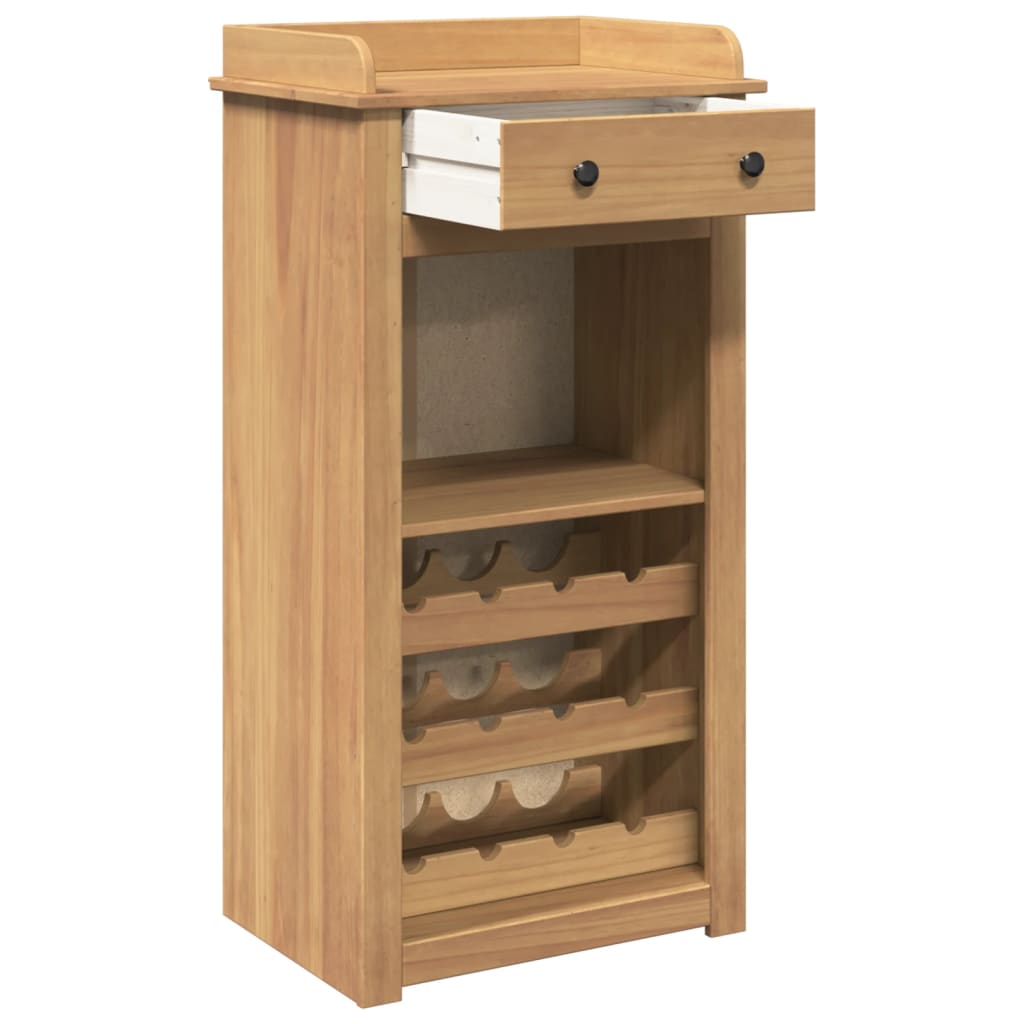 vidaXL Weinschrank PANAMA 57x40x111,5 cm Massivholz Kiefer