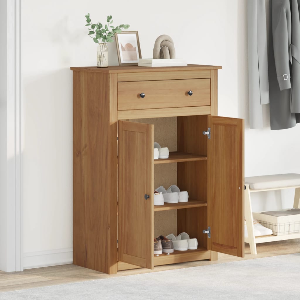 vidaXL Schuhschrank PANAMA 80x40x114 cm Massivholz Kiefer