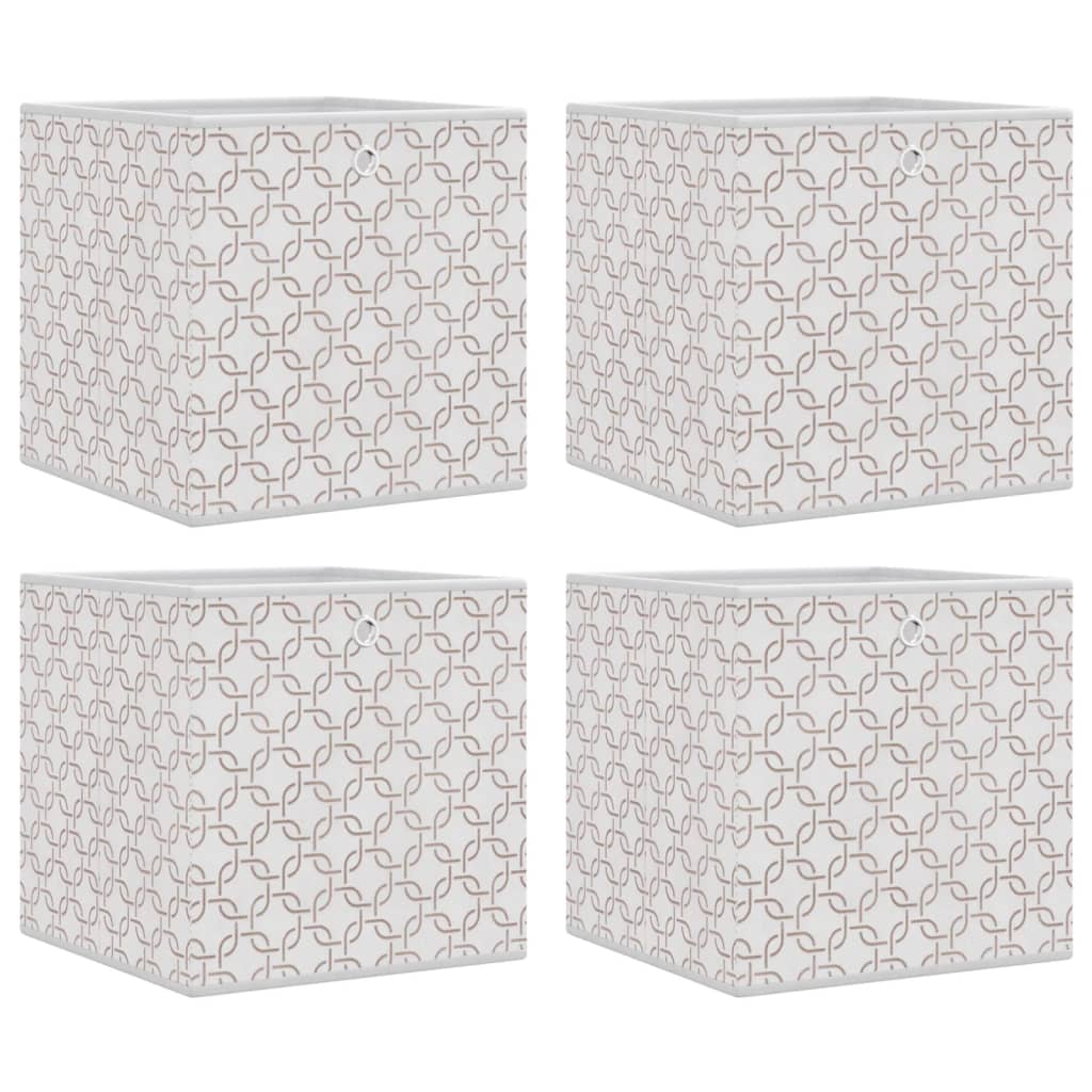 vidaXL Faltboxen 4 Stk. Creme 32x32x32 cm Vlies