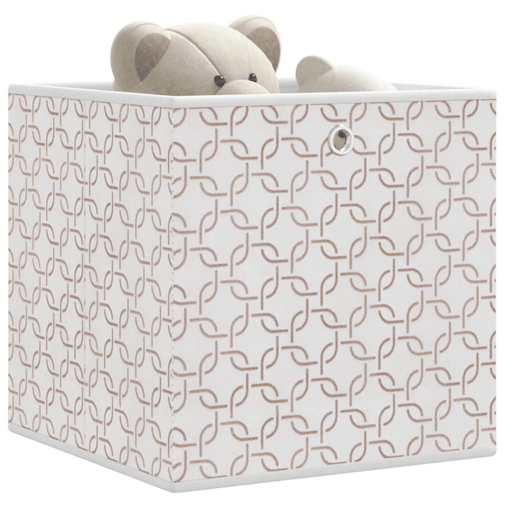 vidaXL Faltboxen 4 Stk. Creme 32x32x32 cm Vlies