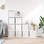 vidaXL Faltboxen 10 Stk. Creme 32x32x32 cm Vlies
