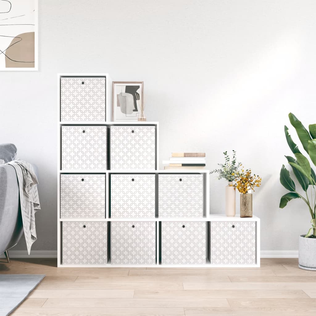 vidaXL Faltboxen 10 Stk. Creme 32x32x32 cm Vlies