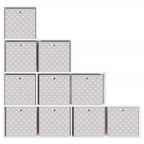 vidaXL Faltboxen 10 Stk. Creme 32x32x32 cm Vlies