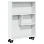 vidaXL Aufbewahrungswagen Schmal Weiß 48x13x68 cm Holzwerkstoff