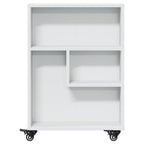 vidaXL Aufbewahrungswagen Schmal Weiß 48x13x68 cm Holzwerkstoff
