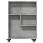 vidaXL Aufbewahrungswagen Schmal Betongrau 48x13x68 cm Holzwerkstoff