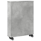 vidaXL Aufbewahrungswagen Schmal Betongrau 48x13x68 cm Holzwerkstoff