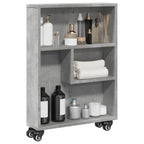 vidaXL Aufbewahrungswagen Schmal Betongrau 48x13x68 cm Holzwerkstoff