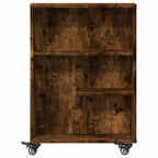 vidaXL Aufbewahrungswagen Schmal Räuchereiche 48x13x68cm Holzwerkstoff