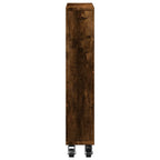 vidaXL Aufbewahrungswagen Schmal Räuchereiche 48x13x68cm Holzwerkstoff