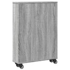 vidaXL Aufbewahrungswagen Schmal Grau Sonoma 48x13x68 cm Holzwerkstoff