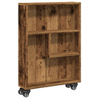 vidaXL Aufbewahrungswagen Schmal Altholz-Optik 48x13x68 Holzwerkstoff
