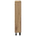 vidaXL Aufbewahrungswagen Schmal Artisan-Eiche 48x13x68 Holzwerkstoff